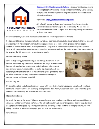 Basement Finishing Company in Ankeny