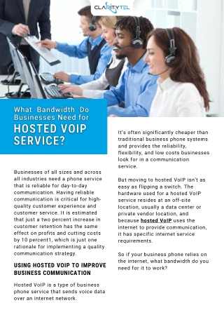 What Bandwidth Do Businesses Need for Hosted VoIP Service?