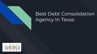 Best Debt Consolidation Agency In Texas