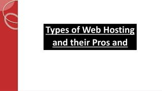 The Main Types of Web Hosting and their Pros and Cons