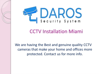 CCTV Installation Miami