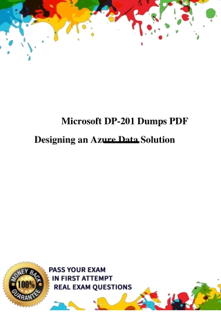 Update Microsoft DP-201 dumps Questions Answers