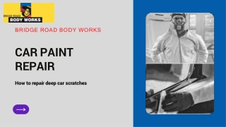 Car paint repair process