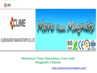 Minimize Your Operation Cost with Magnetic Chucks