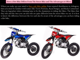 Buy a Pit Bike Online - 360 Power Sports