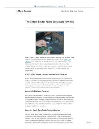 The 5 Best Solder Fume Extractors Reviews
