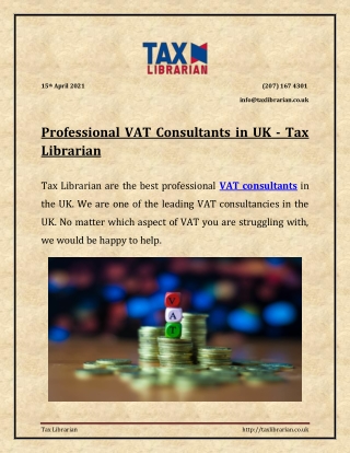 Professional VAT Consultants - Tax Librarian