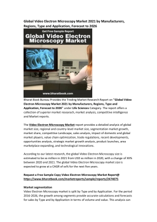 Global Video Electron Microscopy Market Research Report Forecast 2026