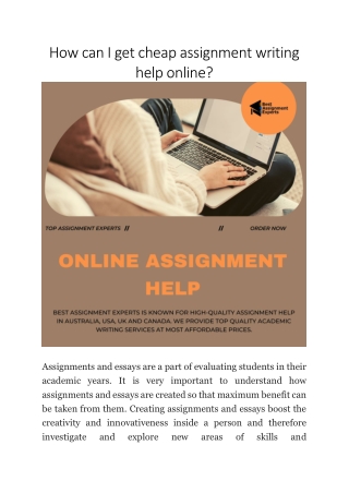 how can i get cheap assignment writing help