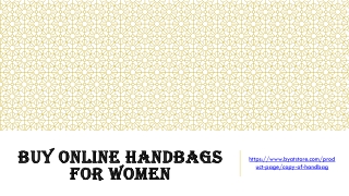 Buy online handbags for women