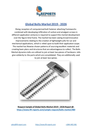Global Bolts Market 2019 - 2026