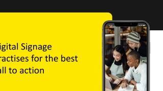 Digital Signage practises for the best call to action
