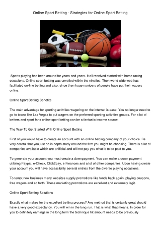 OnlineSportBetting-StrategiesforOnlineSportBetting