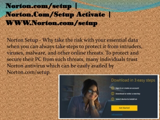 Norton Setup - Activate or renew your NortonLifeLock subscription