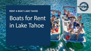 Boats for Rent in Lake Tahoe- Rent A Boat