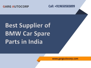 BMW Car Parts Distributor and Supplier in India