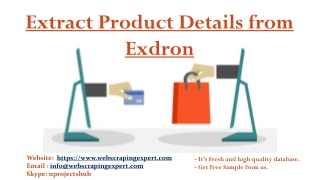 Extract Product Details from Exdron