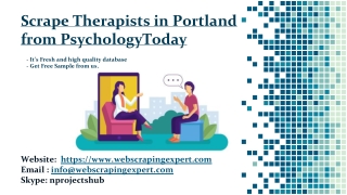 Scrape Therapists in Portland from PsychologyToday