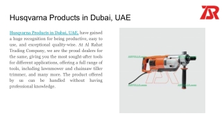 Husqvarna Products in Dubai, UAE