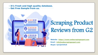 Scraping Product Reviews from G2