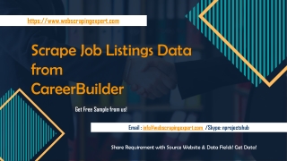 Scrape Job Listings Data from CareerBuilder