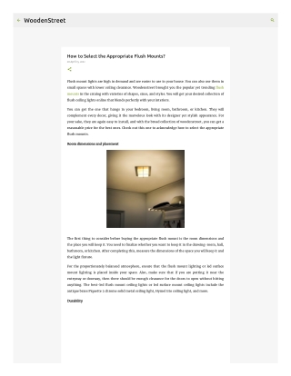 How to choose the best flush mounts