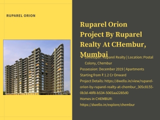 Ruparel Orion By Ruparel Realty At Chembur, Mumbai