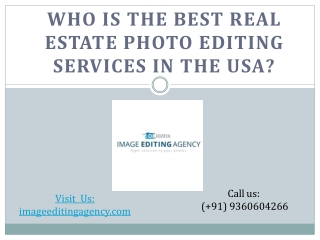 Who is the best Real Estate Photo Editing Services in the USA?