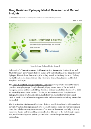 Drug Resistant Epilepsy Market Research and Market Insights