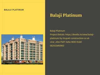 Balaji Platinum By Tirupati Constructions At Virar, Mumbai