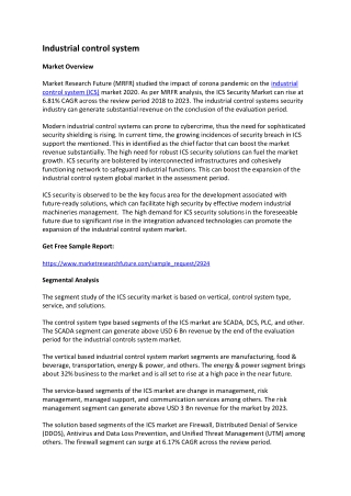 industrial control system (ICS) market Trends, Strategy and Forecast to 2027