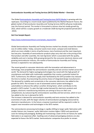 Semiconductor Assembly and Testing Service Market