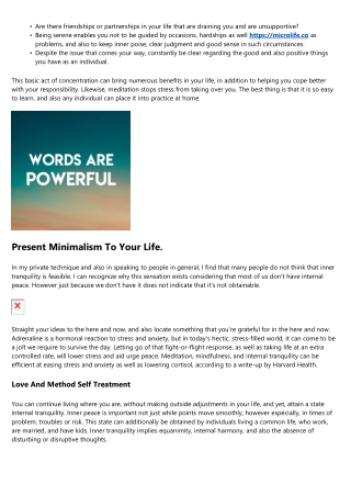Just How To Produce A Relaxed Mind