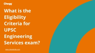 What is the Eligibility Criteria for UPSC Engineering Services exam?