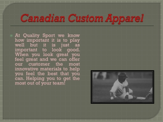 Canadian Custom Apparel