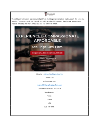 Michael Stallings Attorney | Thestallingslawfirm.com