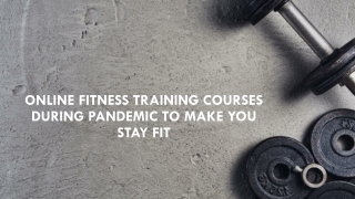 Online Personal Training Courses UK