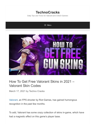 Ways to Get Free Valorant Skins