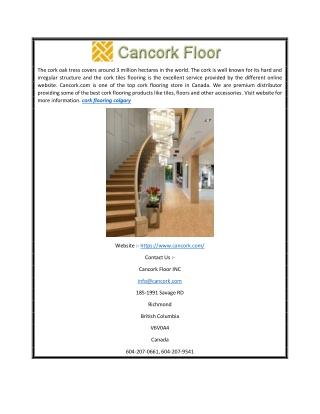 Cork Flooring Calgary | Cancork Floor INC.
