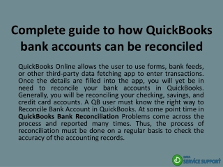 Complete guide to how QuickBooks bank accounts can be reconciled
