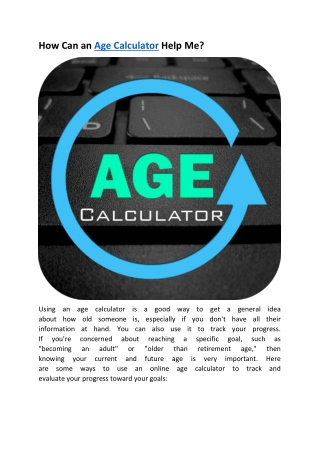 Age Calculator – timehubzone․com