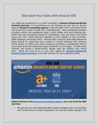 Skyrocket Your Sales with Amazon EBC