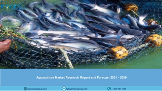 Aquaculture Market: Global Size, Share, Trends, Analysis, Growth & Forecast to 2021-2026