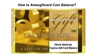 Amexgiftcard Com Balance