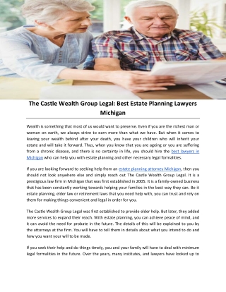 The Castle Wealth Group Legal: Best Estate Planning Lawyers Michigan