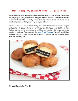 How To Deep-Fry Snacks At Home - 7 Tips & Tricks