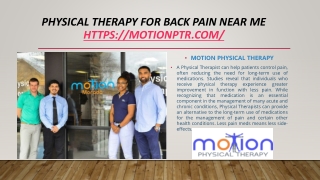 Physical therapy for back pain near me