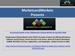 Increasing Growth of the Collaboration Display Market during 2021-2026