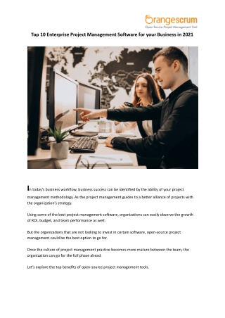 Top 10 Enterprise Project Management Software for your Business in 2021