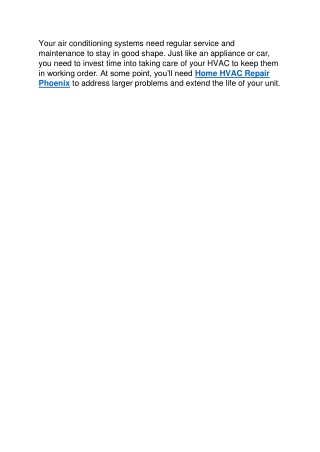Home HVAC Repair Phoenix